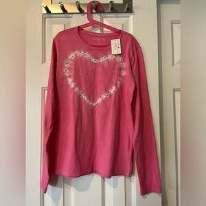 Crewcuts long sleeve super soft t with tie-dye heart, NWT